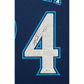 Ken Griffey Jr. Framed Signed Navy Jersey Beckett Autographed Seattle Mariners