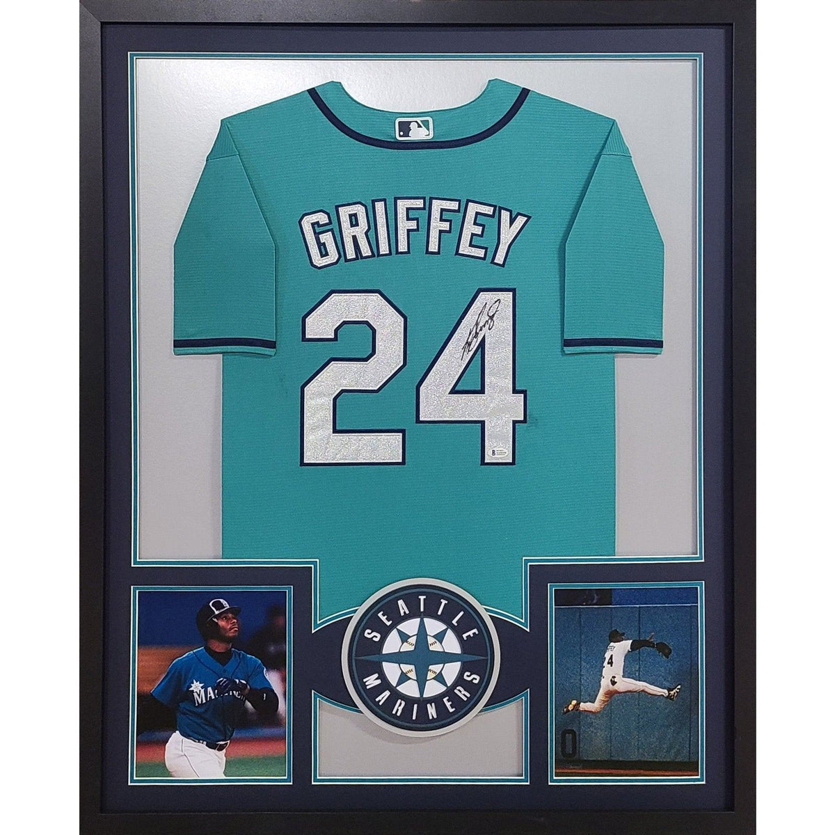 Ken Griffey Jr. Framed Signed Teal Jersey Beckett Autographed Seattle Mariners