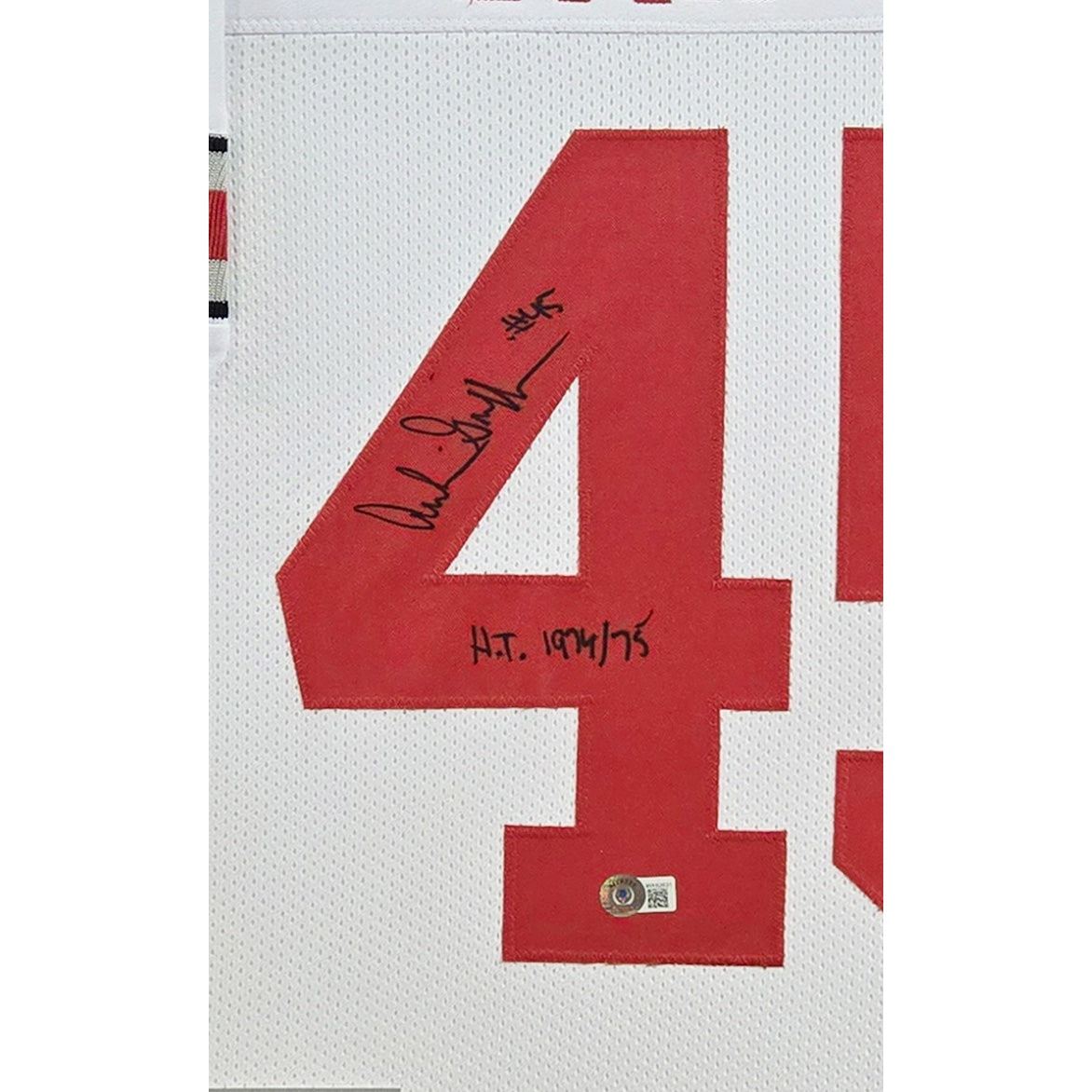 Archie Griffin Framed Signed White Jersey Beckett Autographed Ohio State OSU