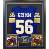 Russ Grimm Framed Signed Jersey JSA Autographed Pitt Panthers Redskins