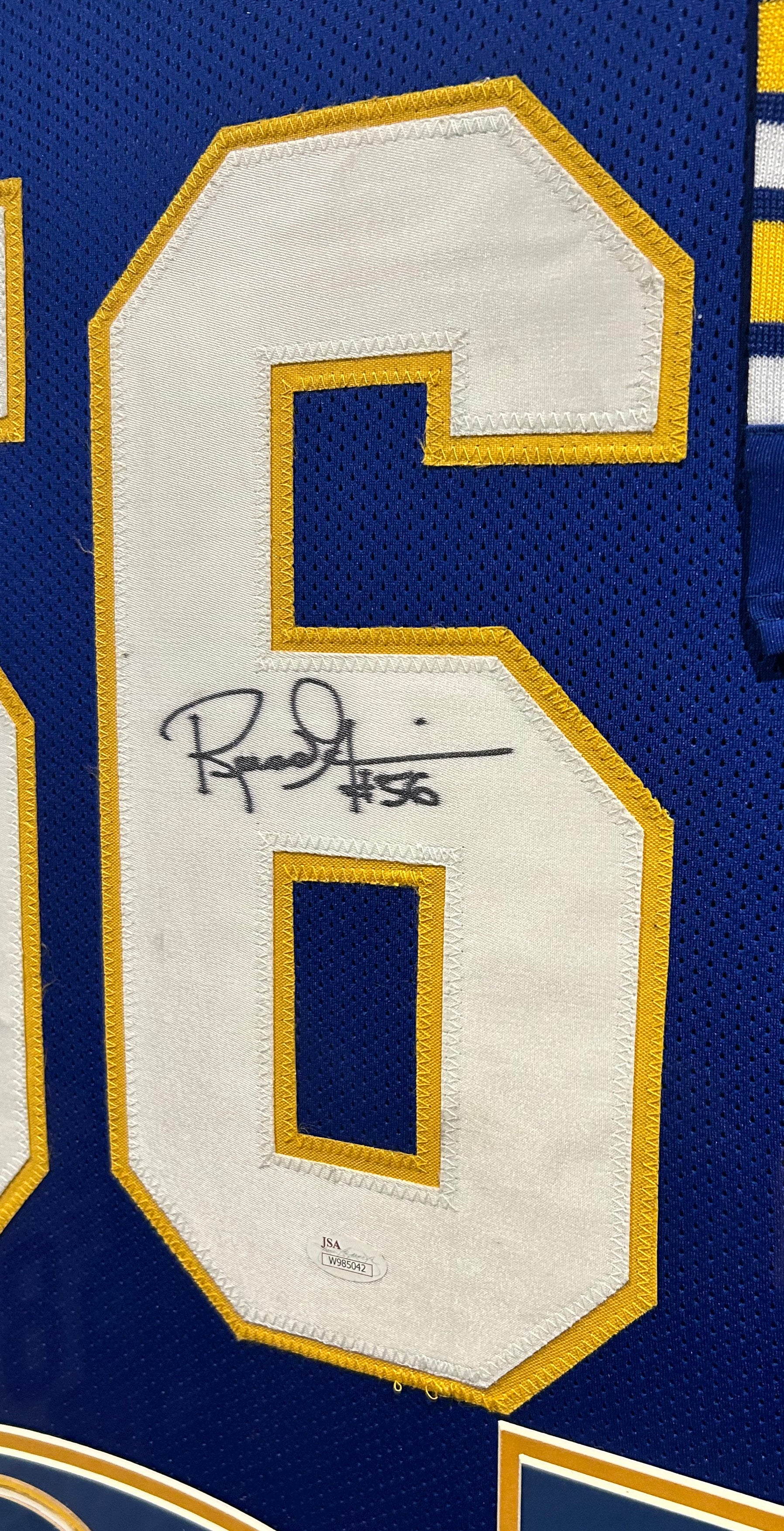 Russ Grimm Framed Signed Jersey JSA Autographed Pitt Panthers Redskins