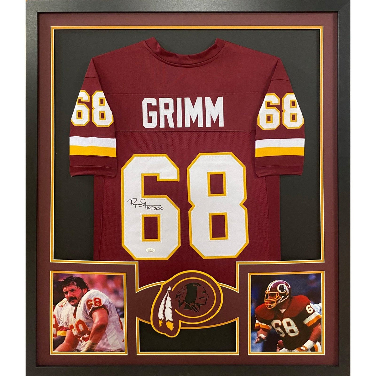 Russ Grimm Framed Jersey JSA Autographed Signed Washington Redskins