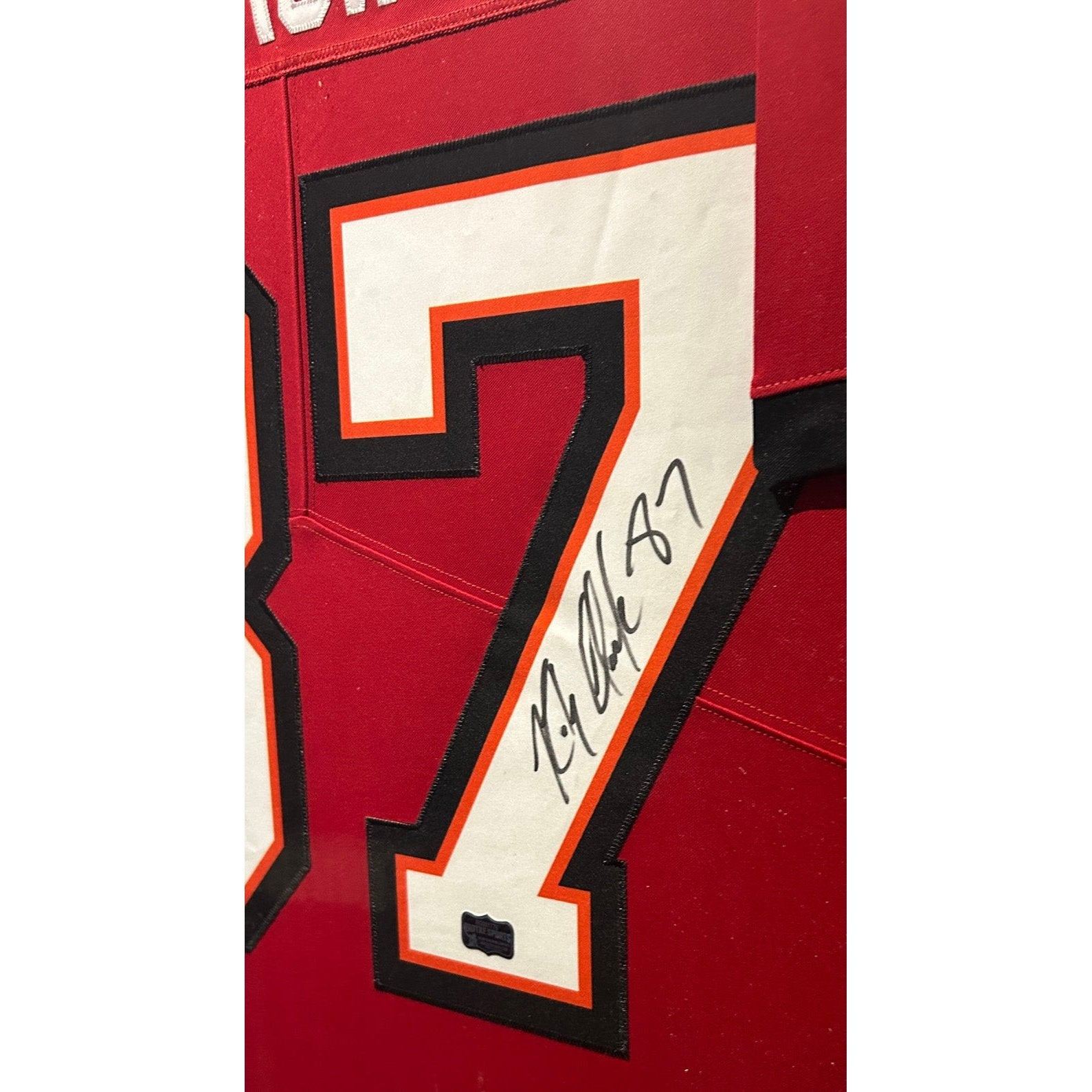 Rob Gronkowski Framed Signed Buccaneers Jersey Radtke Autographed