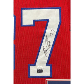 Rob Gronkowski Framed Signed Patriots Red Jersey JSA Autographed