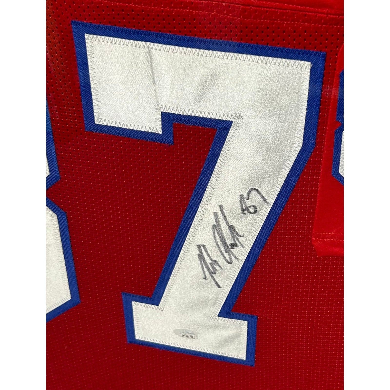 Rob Gronkowski Framed Signed Patriots Red TB Jersey JSA Autographed 4P