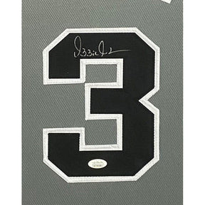 Ozzie Guillen Signed Framed Grey Jersey JSA Autographed Chicago White Sox