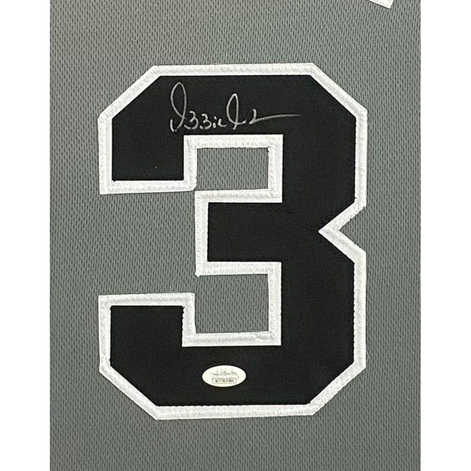 Ozzie Guillen Signed Framed Grey Jersey JSA Autographed Chicago White Sox