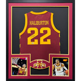 Tyrese Haliburton Framed Signed Iowa State Jersey Beckett Autographed