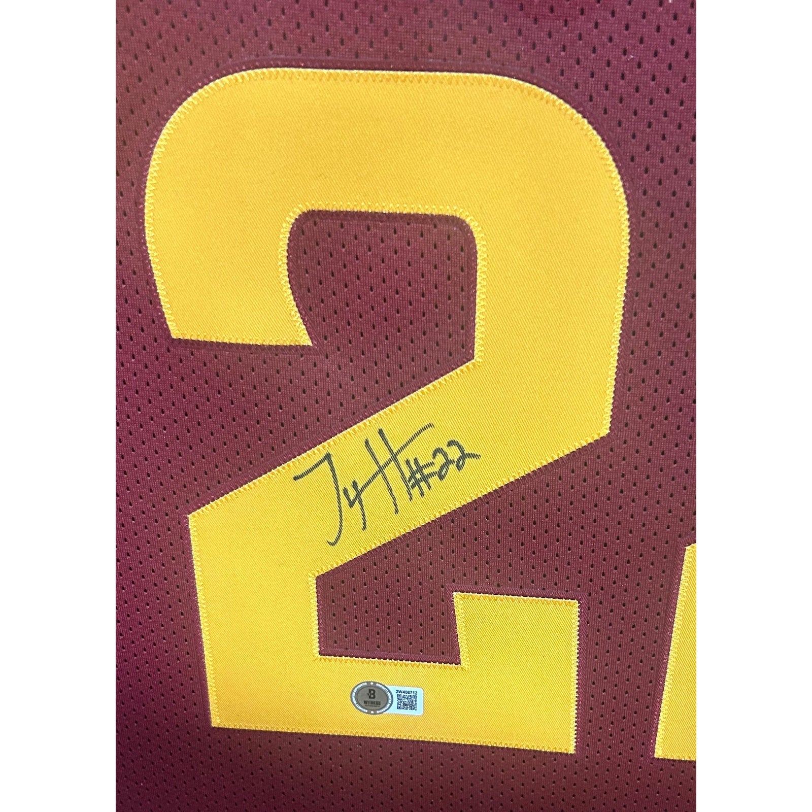 Tyrese Haliburton Framed Signed Iowa State Jersey Beckett Autographed