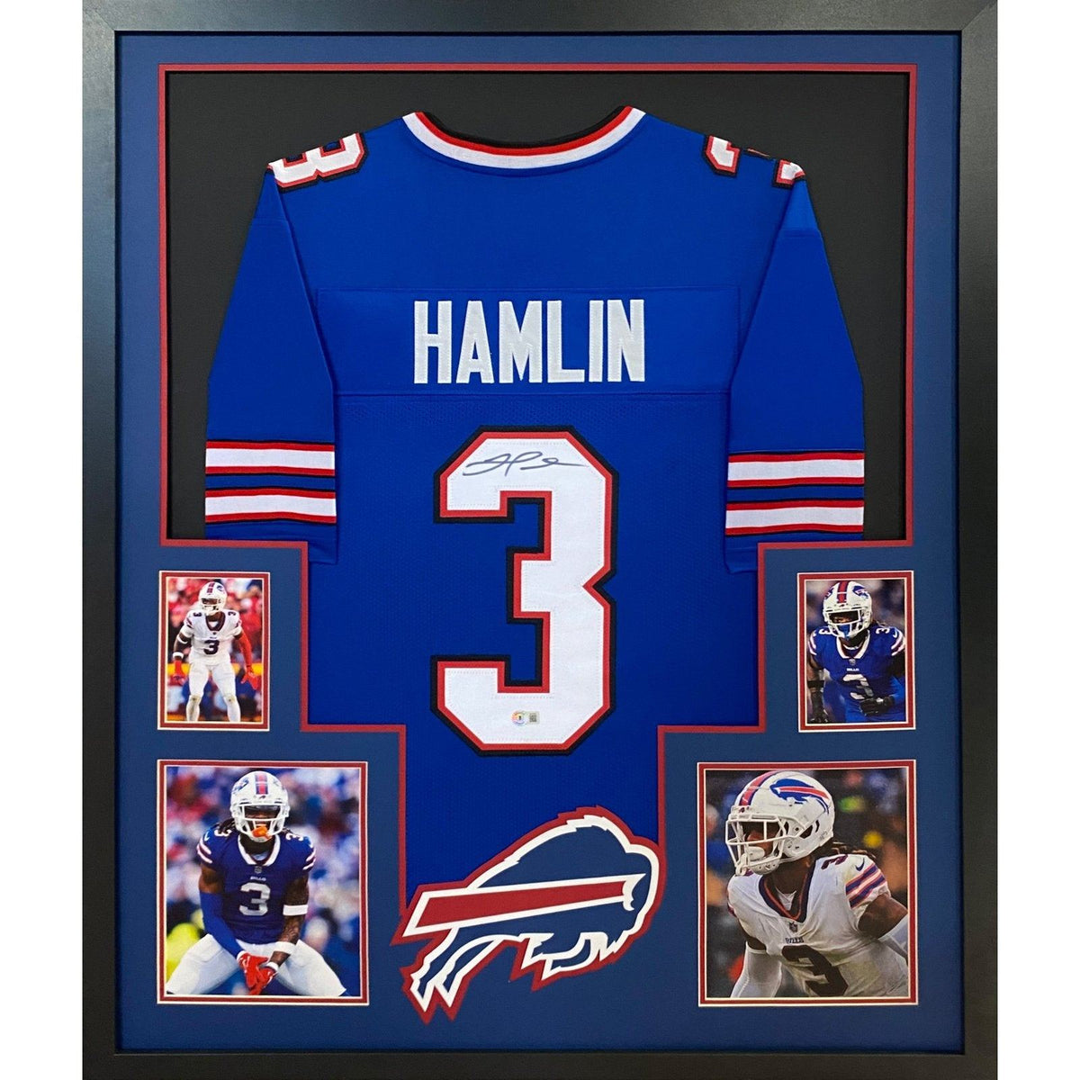 Damar Hamlin Framed Signed Buffalo Bills Jersey Beckett Autographed