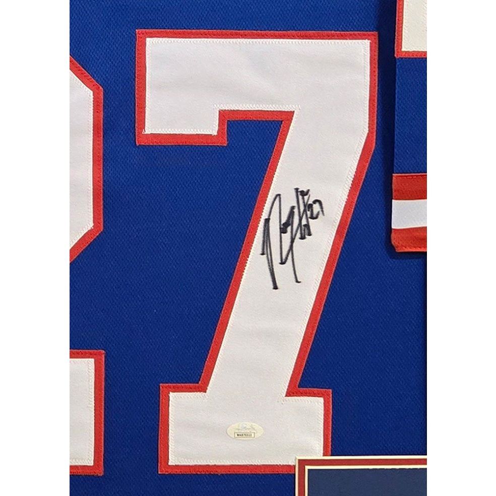 Rodney Hampton Framed Signed New York Giants Jersey JSA Autographed
