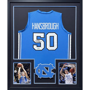 Tyler Hansbrough Signed Framed UNC Jersey Autographed North Carolina Beckett