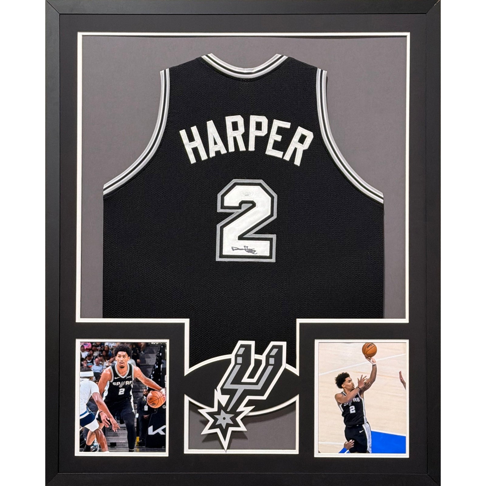 Dylan Harper Framed Signed San Antonio Spurs Jersey JSA COA Autographed