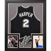 Dylan Harper Framed Signed San Antonio Spurs Jersey JSA COA Autographed