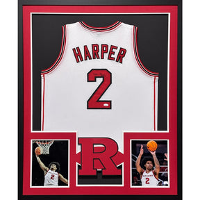 Dylan Harper Framed Signed Rutgers Jersey JSA COA Autographed