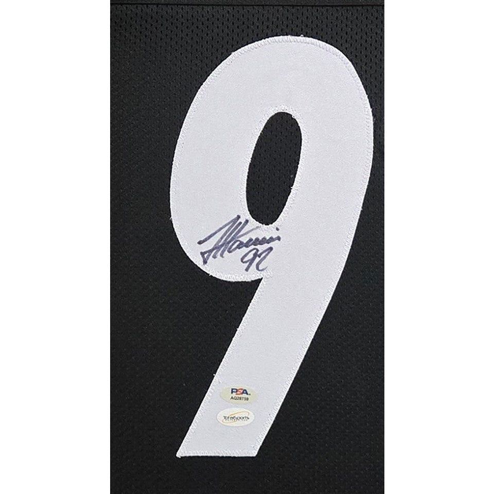 James Harrison Framed Black Jersey PSA/DNA Autographed Signed Steelers