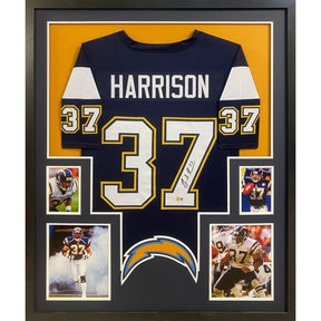 Rodney Harrison Signed Framed Jersey Beckett Autographed San Diego Chargers