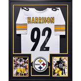 James Harrison Framed White Jersey JSA Autographed Signed Pittsburgh Steelers