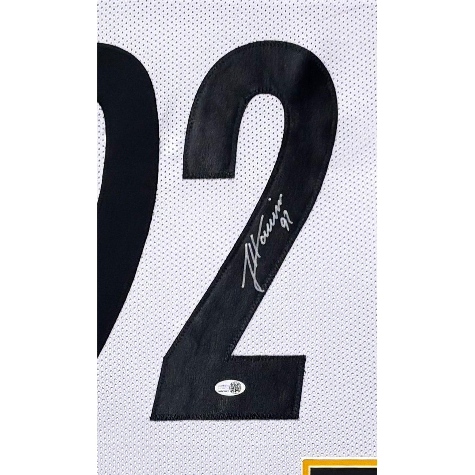 James Harrison Framed White Jersey JSA Autographed Signed Pittsburgh Steelers