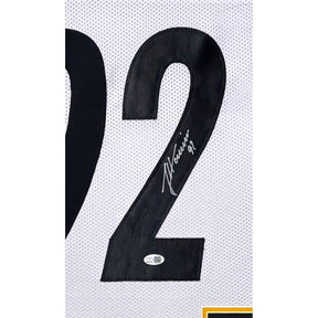 James Harrison Framed White Jersey JSA Autographed Signed Pittsburgh Steelers
