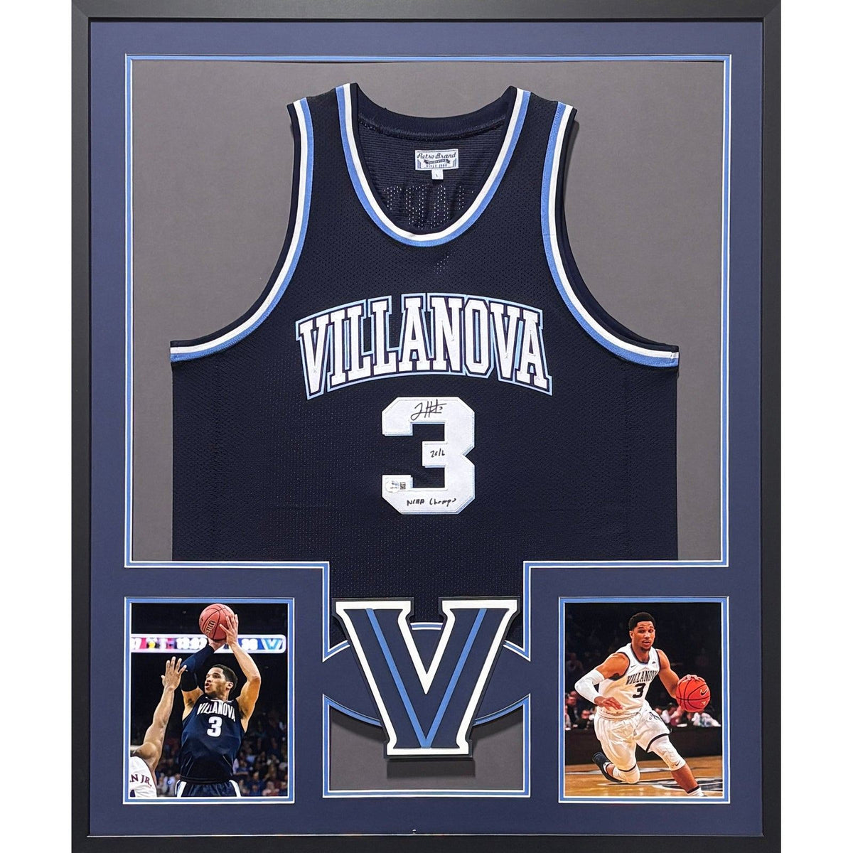 Josh Hart Framed Signed Villanova Jersey Beckett Autographed Knicks