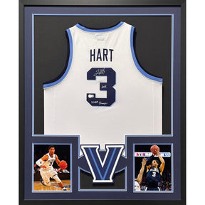 Josh Hart Framed Signed Villanova White Jersey Beckett Autographed Knicks