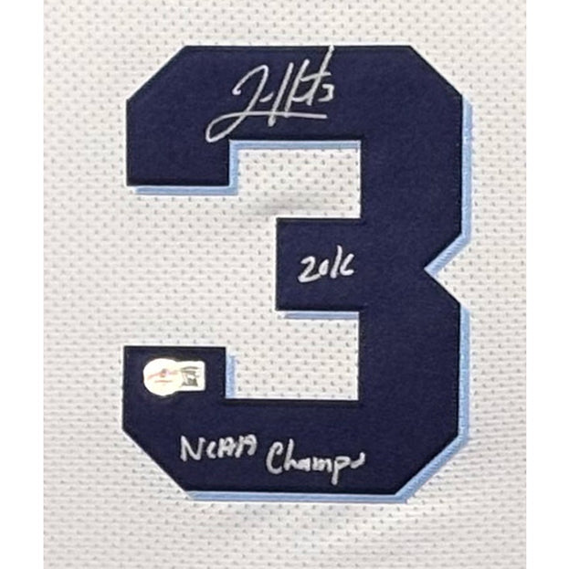 Josh Hart Framed Signed Villanova White Jersey Beckett Autographed Knicks
