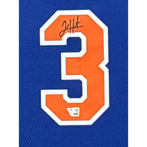 Josh Hart Framed Signed Blue Jersey Fanatics Autographed New York Knicks