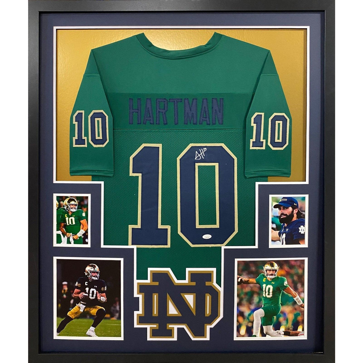 Sam Hartman Signed Framed Jersey JSA Autographed Notre Dame