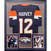 R.J. Harvey Signed Framed Jersey JSA Autographed Denver Broncos RJ