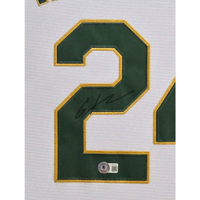 Rickey Henderson Framed Signed Oakland Athletics Jersey JSA Autographed