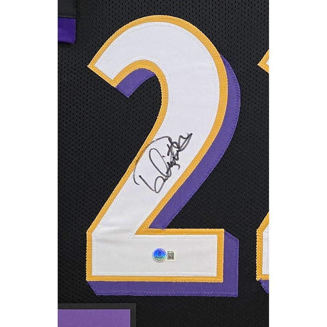 Derrick Henry Framed Signed Black Jersey Beckett Autographed Ravens
