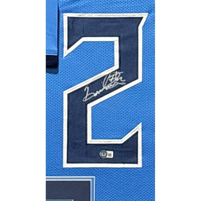 Derrick Henry Framed SIgned Blue Jersey Beckett Autographed Tennessee Titans