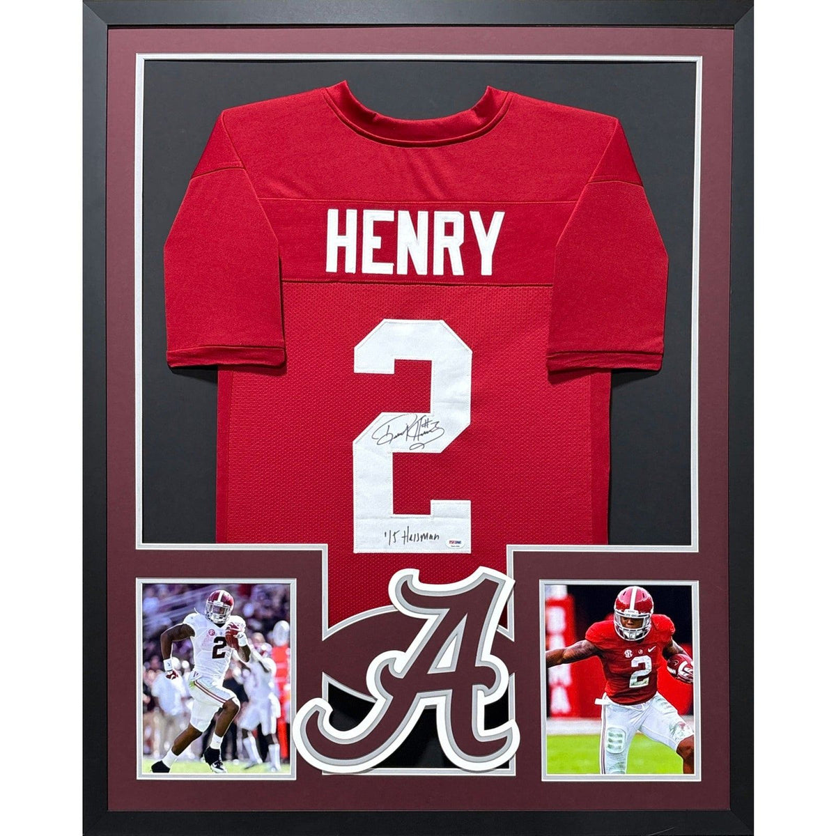 Derrick Henry Framed Signed Jersey Beckett Autographed Alabama Crimson Tide