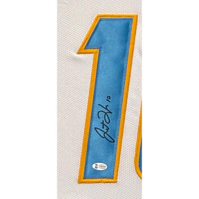 Justin Herbert Framed Jersey Beckett Autographed Signed LA Chargers IH2