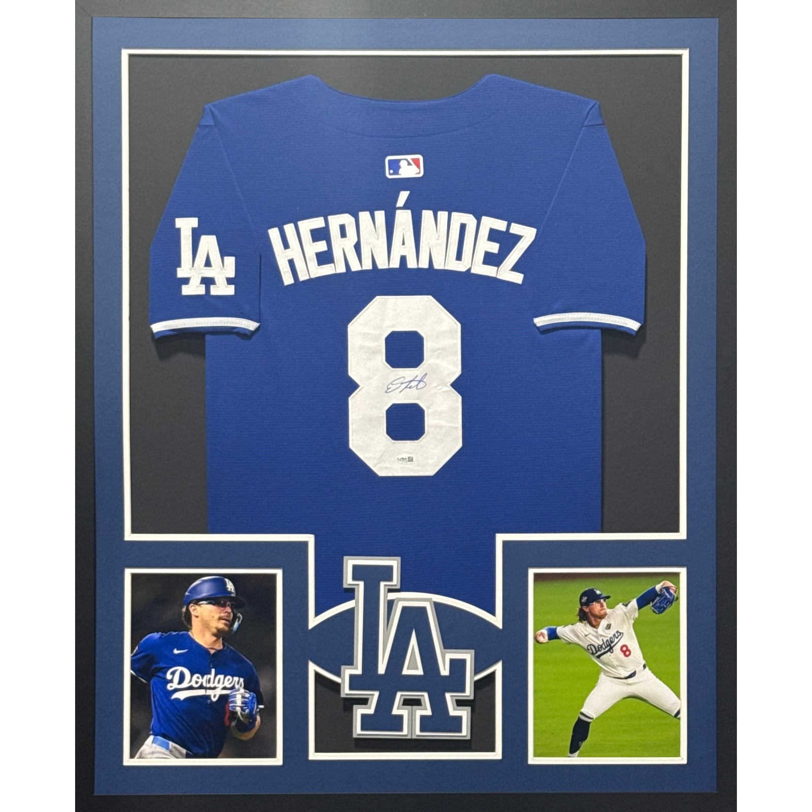 Kike Hernandez Framed Jersey JSA Autographed Signed Los Angeles Dodgers
