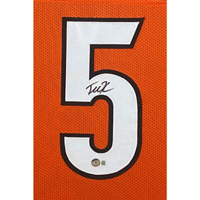 Tee Higgins Signed Framed Orange Jersey Beckett Autographed Cincinnati Bengals
