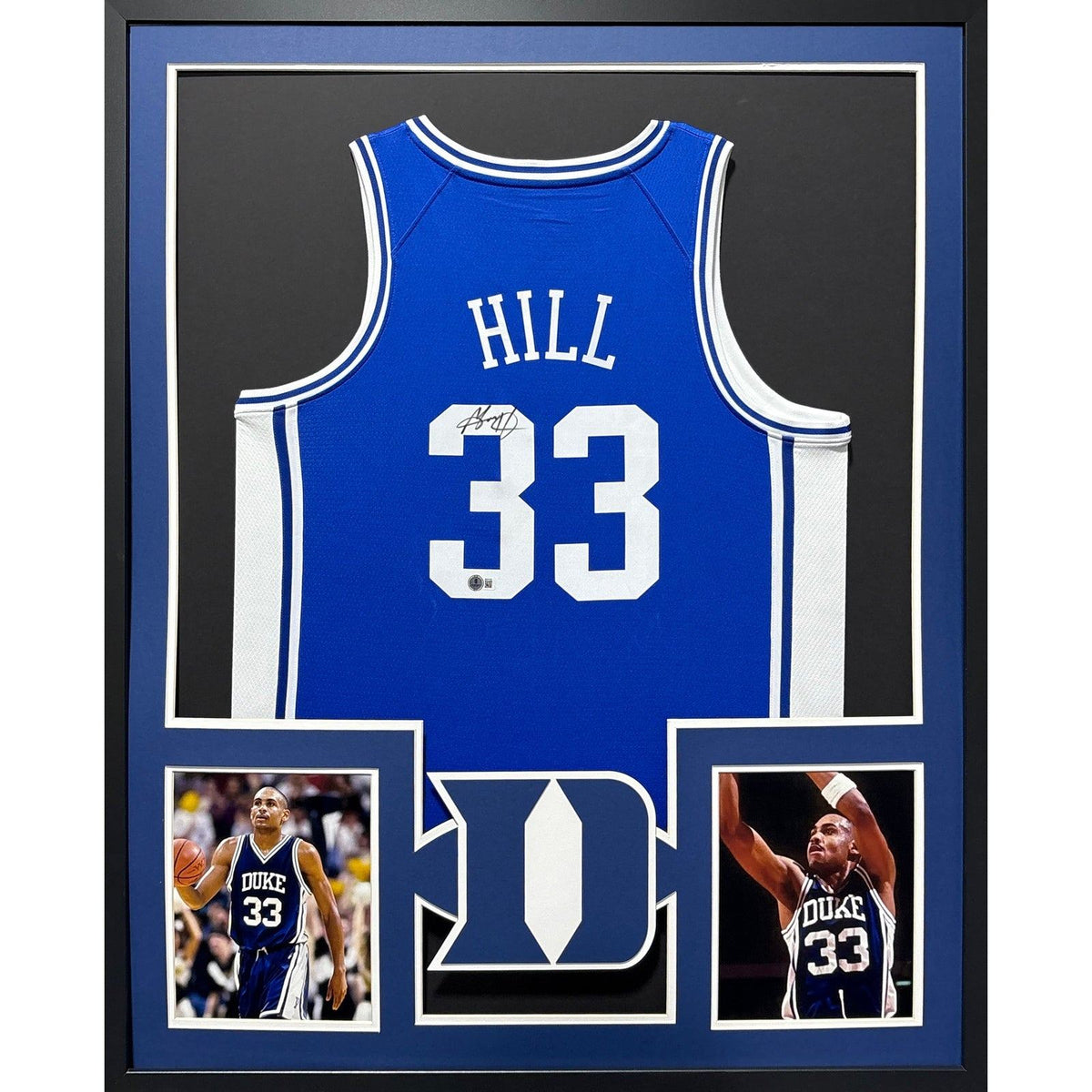 Grant Hill Framed Signed Jersey JSA Autographed Duke Blue Devils