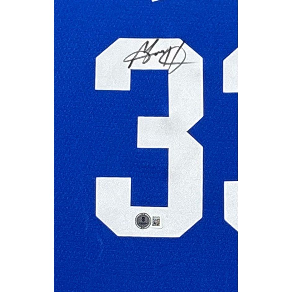 Grant Hill Framed Signed Jersey JSA Autographed Duke Blue Devils