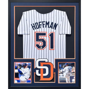 Trevor Hoffman Framed Jersey Beckett Autographed Signed San Diego Padres Stripes