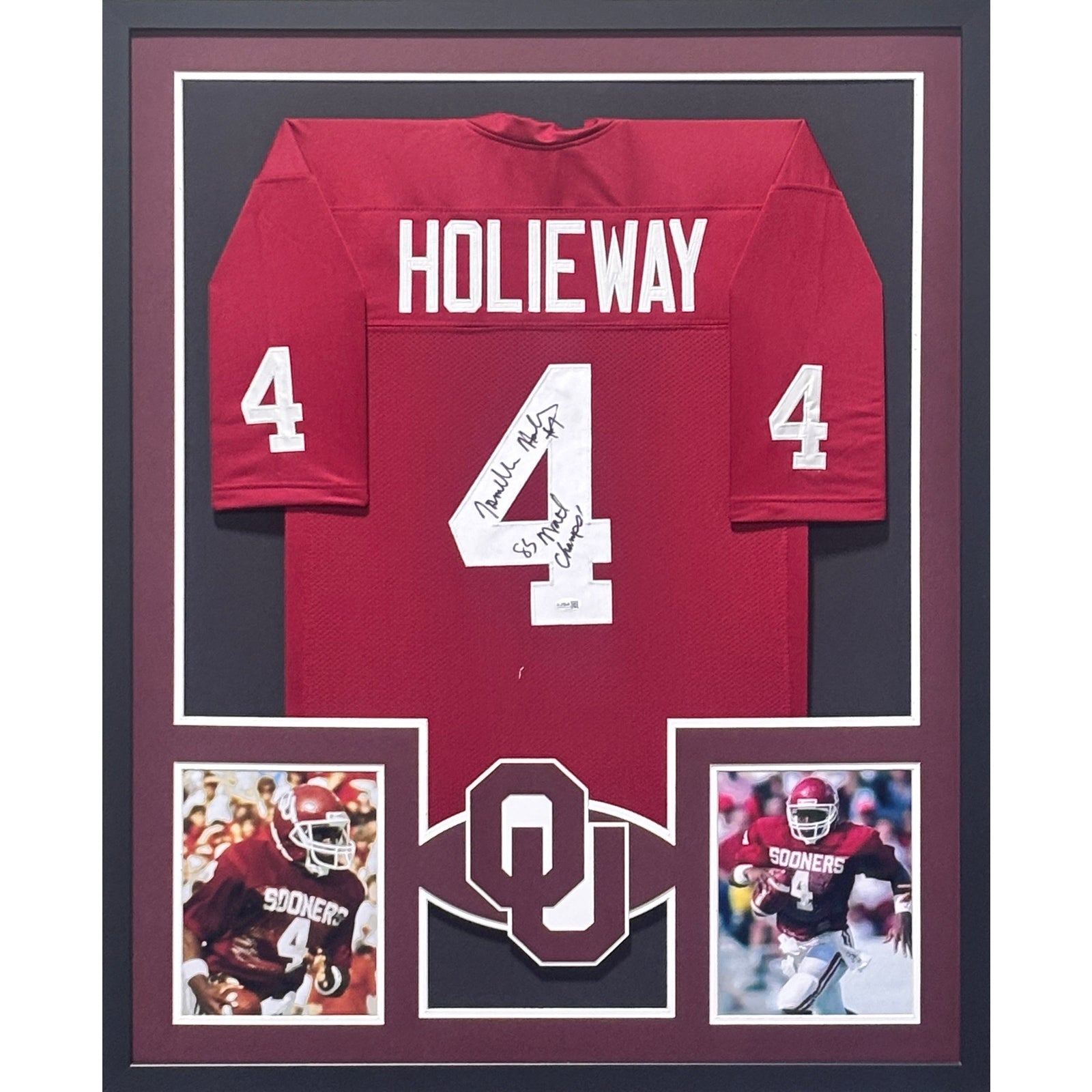 Jamelle Holieway Framed Signed Jersey JSA Autographed Oklahoma