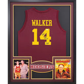 Walker from Hoosiers Framed Signed Jersey Autographed JSA