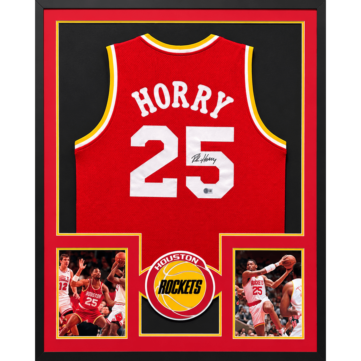 Robert Horry Framed Signed Jersey Beckett Autographed Houston Rockets