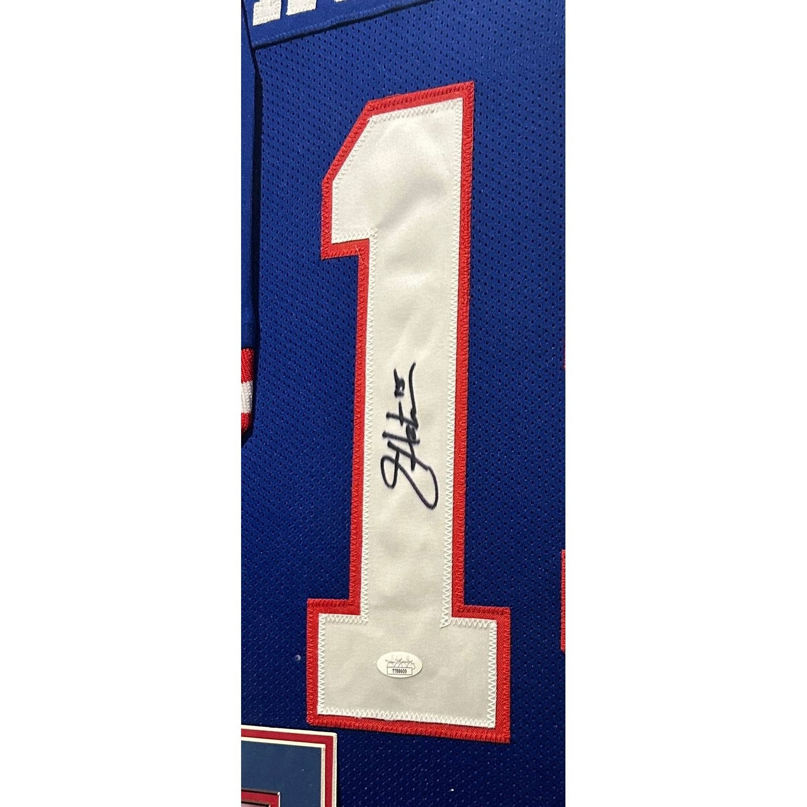 Jeff Hostetler Framed Signed Jersey Beckett Autographed New York Giants