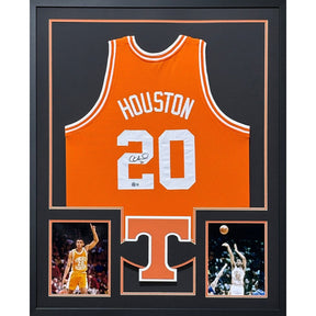 Allan Houston Framed Jersey Beckett Autographed Signed Tennessee Knicks