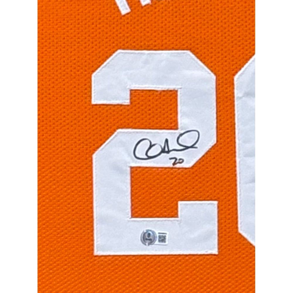 Allan Houston Framed Jersey Beckett Autographed Signed Tennessee Knicks