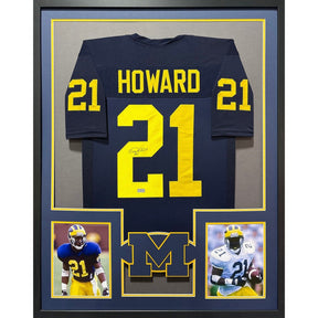 Desmond Howard Signed Framed Jersey Tristar Autographed Michigan 2P