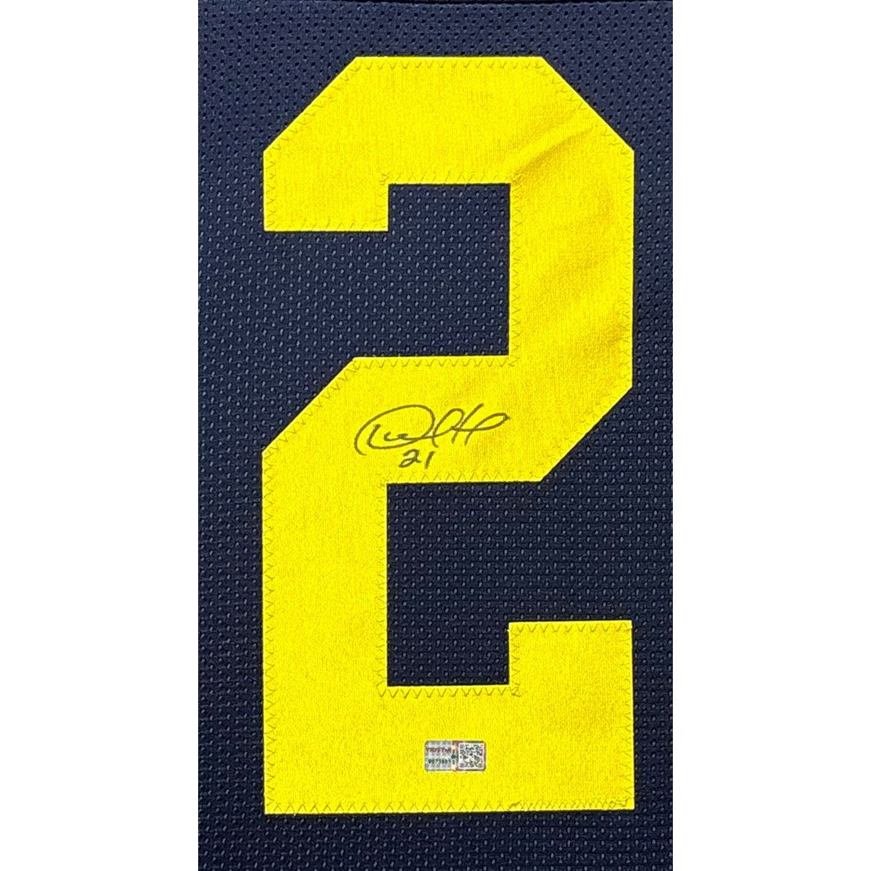 Desmond Howard Signed Framed Jersey Tristar Autographed Michigan 2P