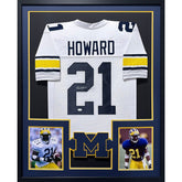 Desmond Howard Signed Framed White Jersey JSA Autographed Michigan 2P