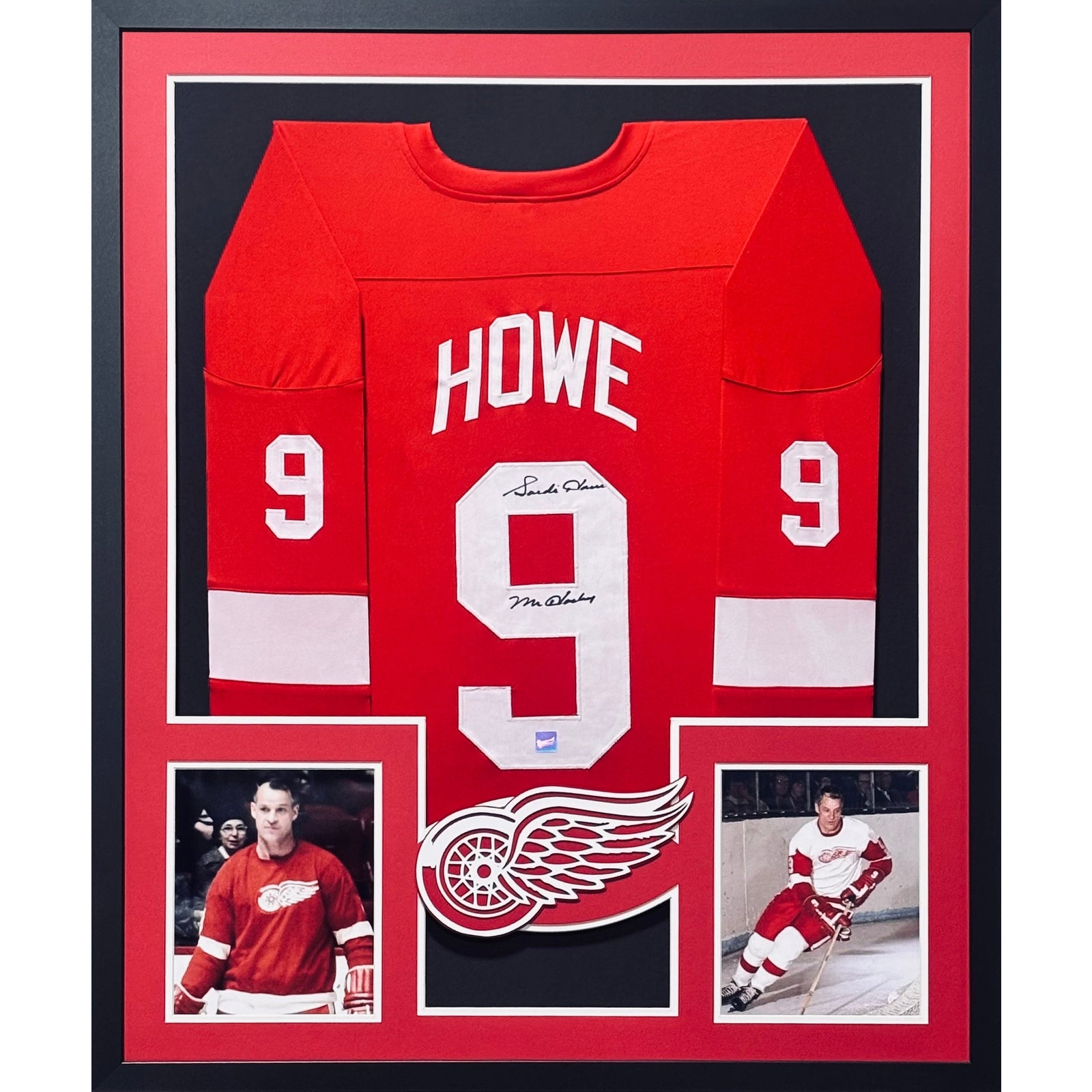 Gordie Howe Signed Framed Red Jersey Frameworth Autographed Red Wings